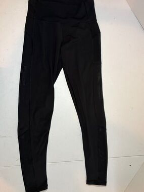 Adidas Climalite Black High‎ Rise Leggings Small Side Pocket Athletic Pants